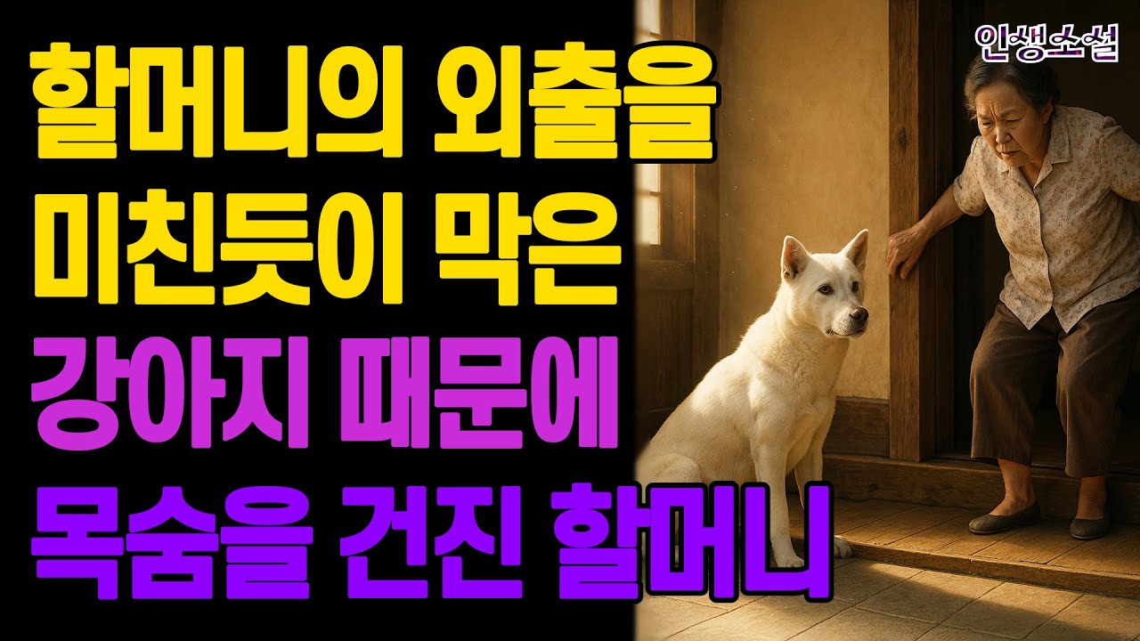 할머니의 외출을 미친듯이 막은 강아지 때문에 목숨을 건진 할머니