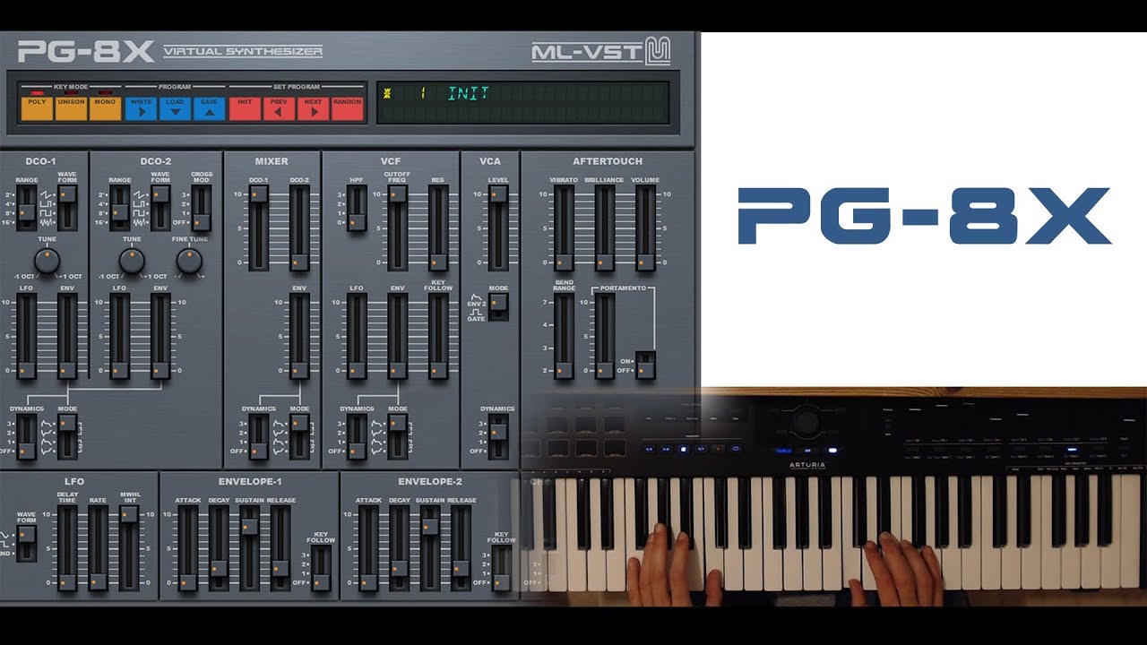 Free Roland JX-8P synth emulator - PG8X VST plugin
