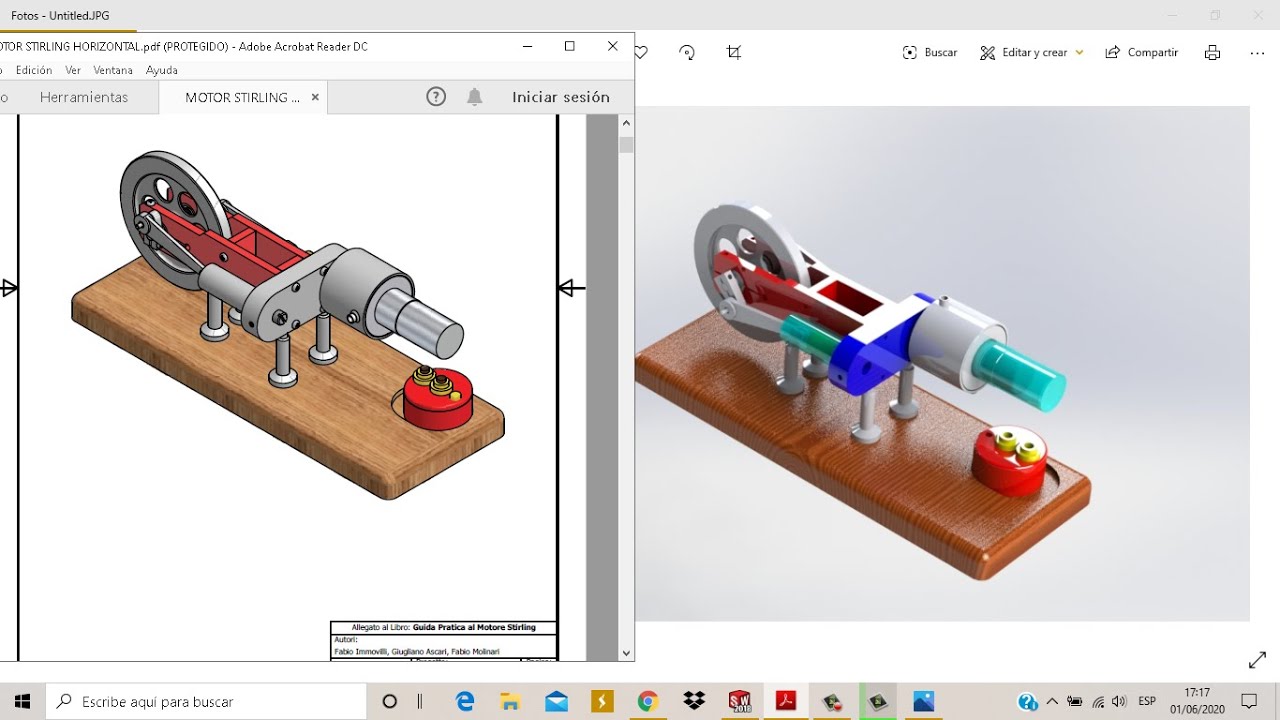 Aprendiendo a utilizar SolidWorks ENSAMBLAJE MOTOR STIRLING Parte# final