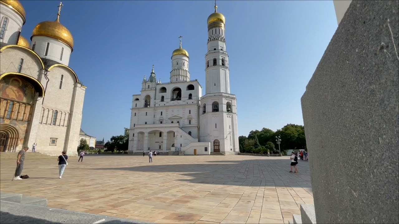 24.08.28. Встреча Патриарха Кирилла. Кремль, Успенский собор, колокольня Иван Великий.