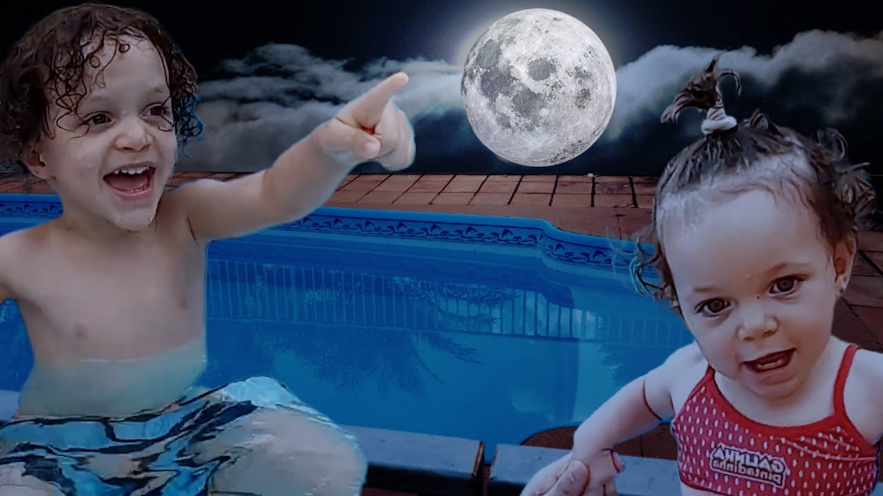ENTRAMOS NA PISCINA A NOITE COM AS CRIANÇAS!