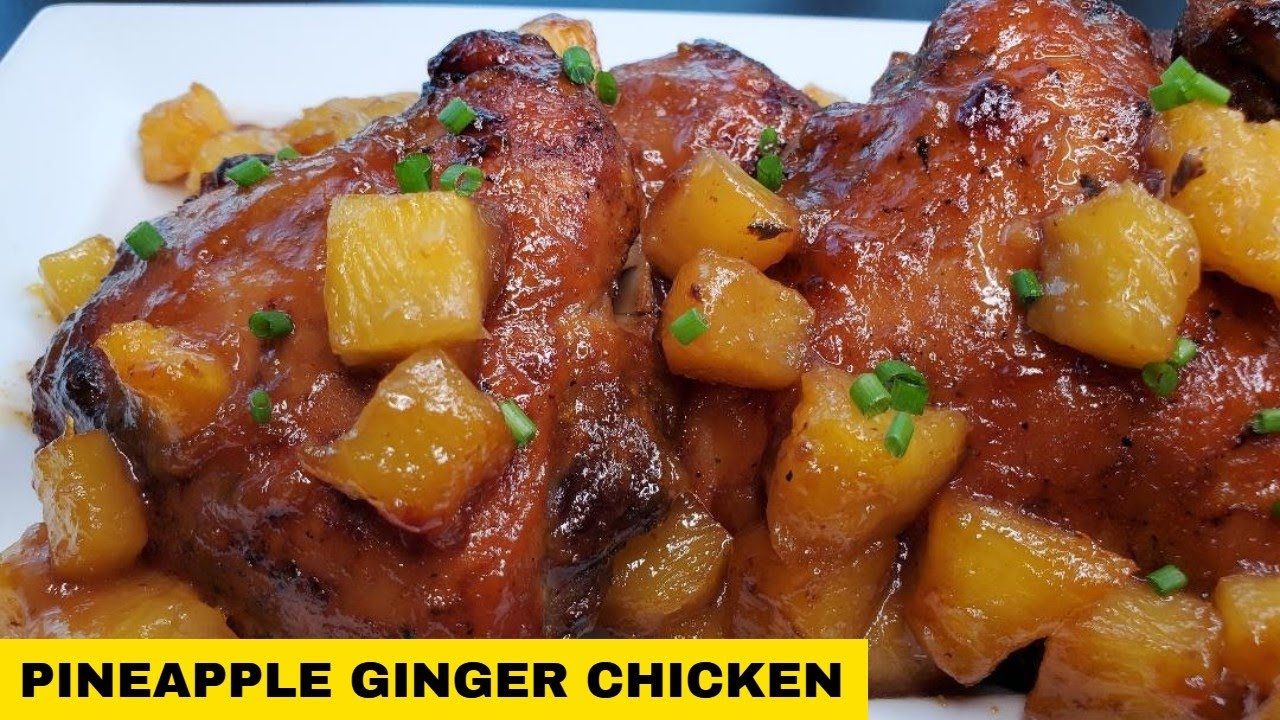PINEAPPLE GINGER CHICKEN||JERENE'S EATS||HOW TO BAKE CHICKEN