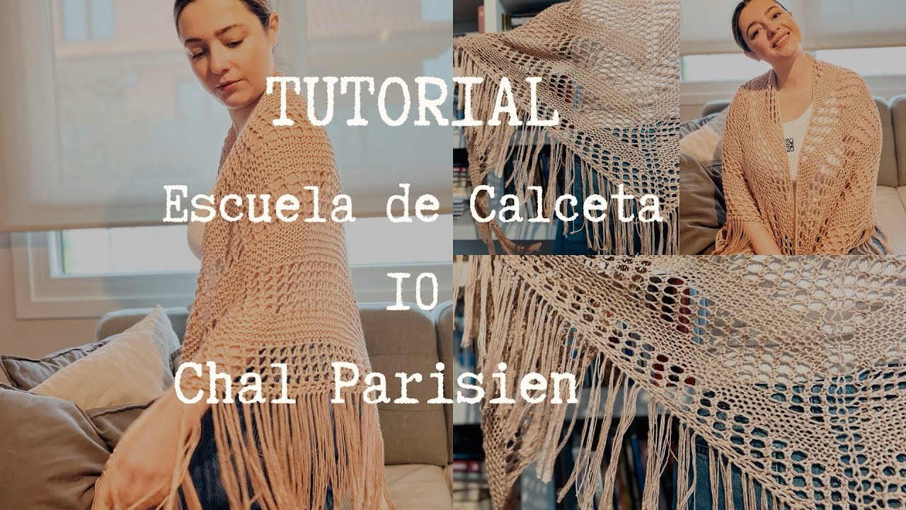 COMO TEjER el CHAL PARISIEN: tutorial fácil a dos agujas.