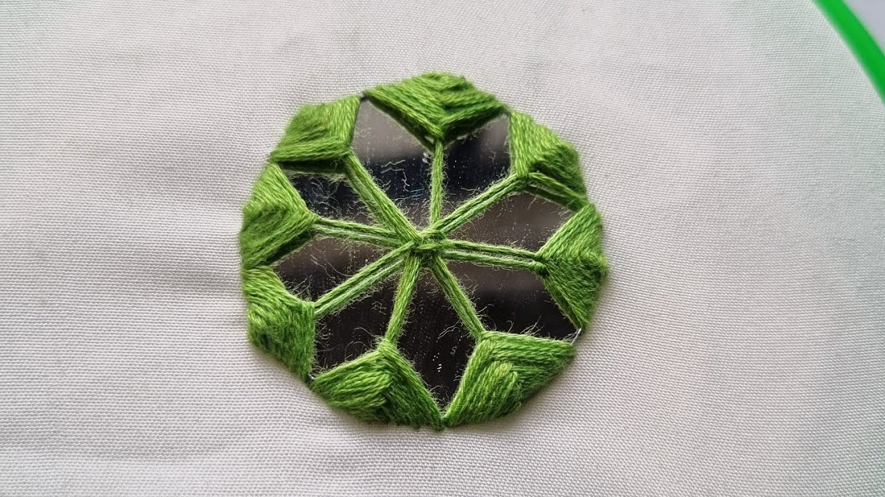 Mirror work | hand embroidery ✨️#mirror #mirrorwork #handbroidery #mirrornow #trending #longvideo
