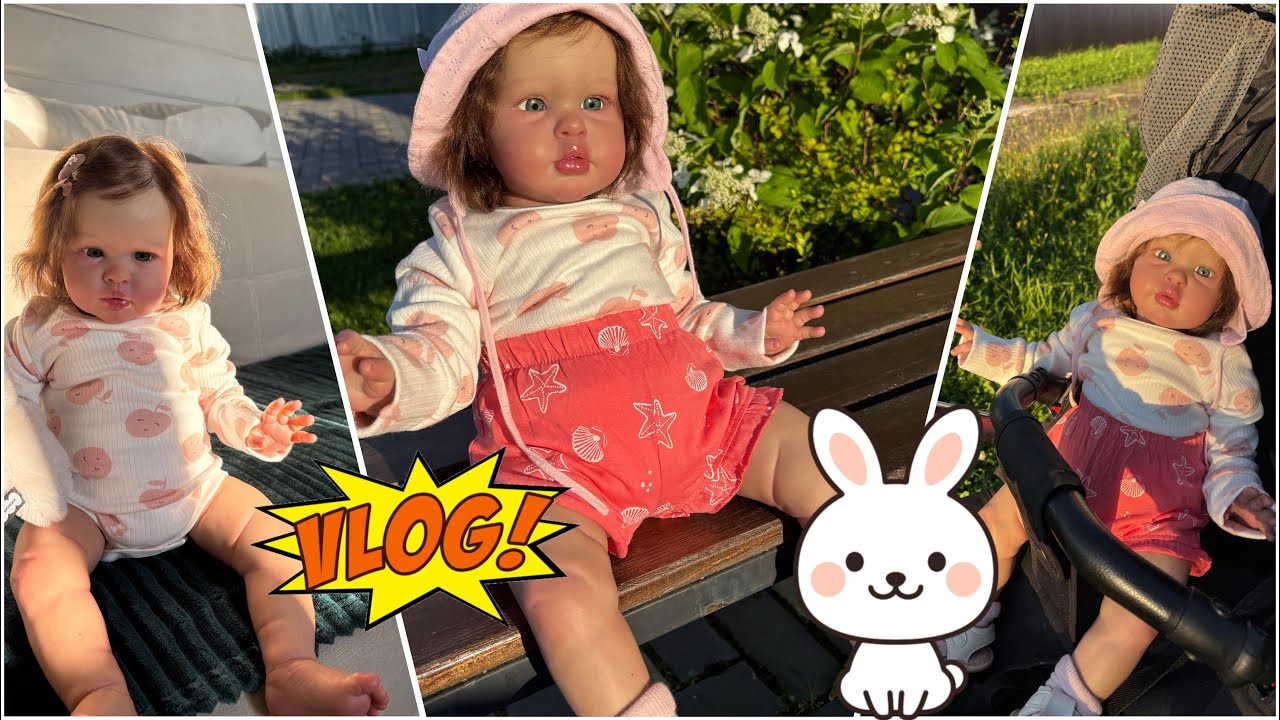 Vlog: Прогулка с реборном Молли. Собираем крыжовник. Она уснула?!😱
