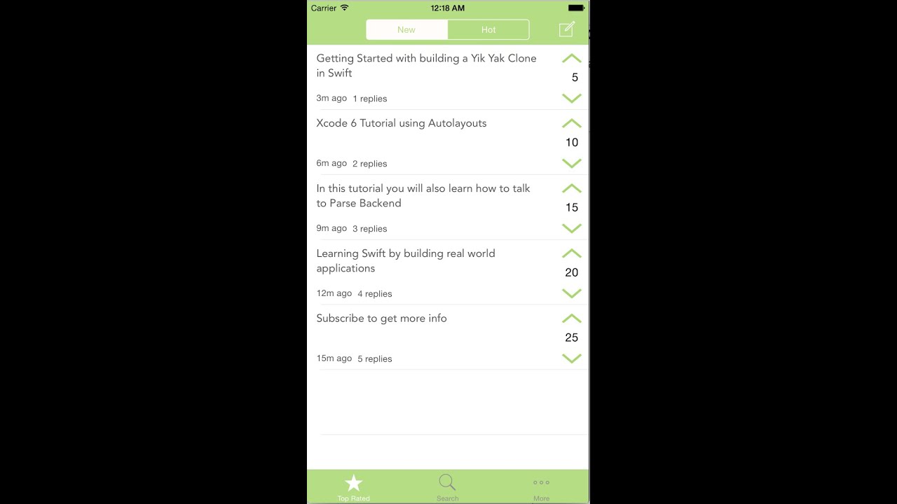 Swift Tutorials : Building a Yik Yak iOS Clone in Xcode 6