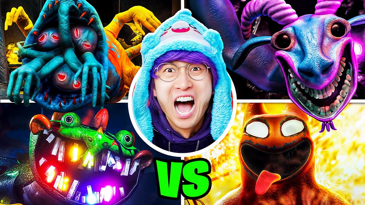 POPPY PLAYTIME ГЛАВА 4 vs GARTEN OF BANBAN СКРИМЕРЫ!? (РЕАКЦИЯ LANKYBOX!)