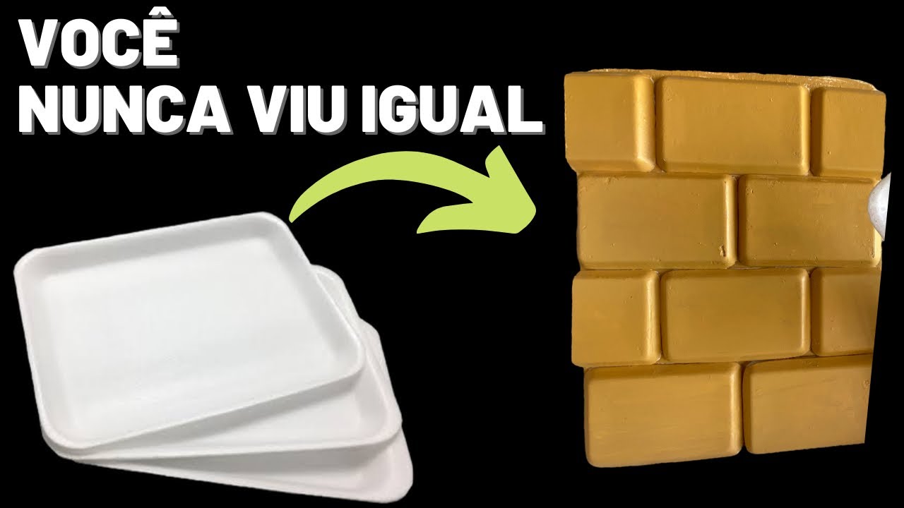 TIJOLO CASEIRO USANDO BANDEJA DE ISOPOR #viralvideo