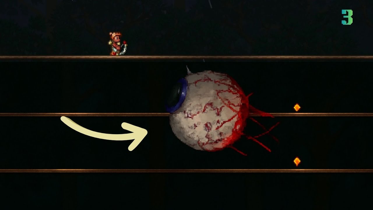 Fighting the EYE OF CTHULHU! | Terraria FAIL