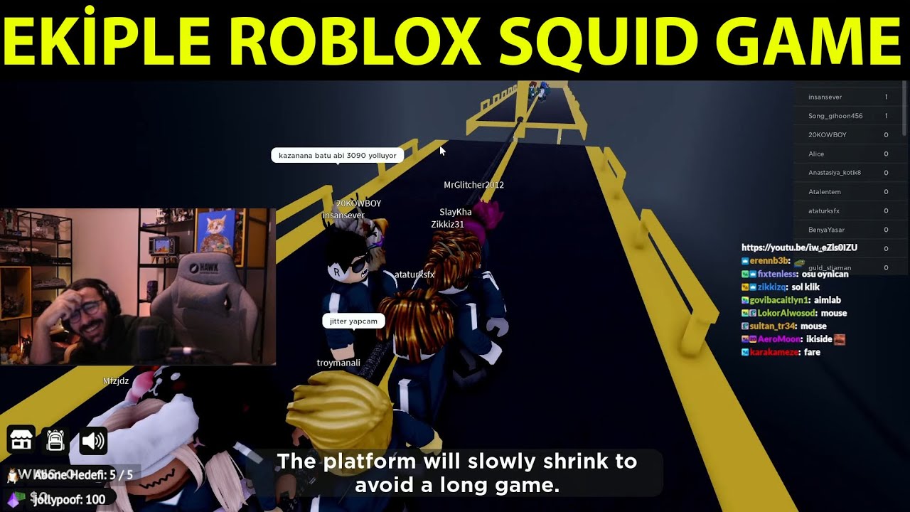 Videoyun-Ekiple Roblox ''Squid Game'' Modunu Oynuyor