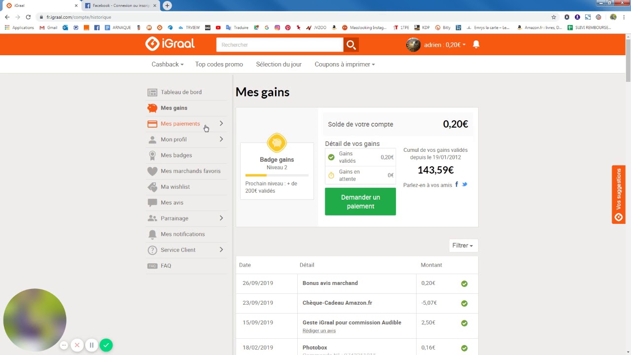 Avis Igraal Cashback