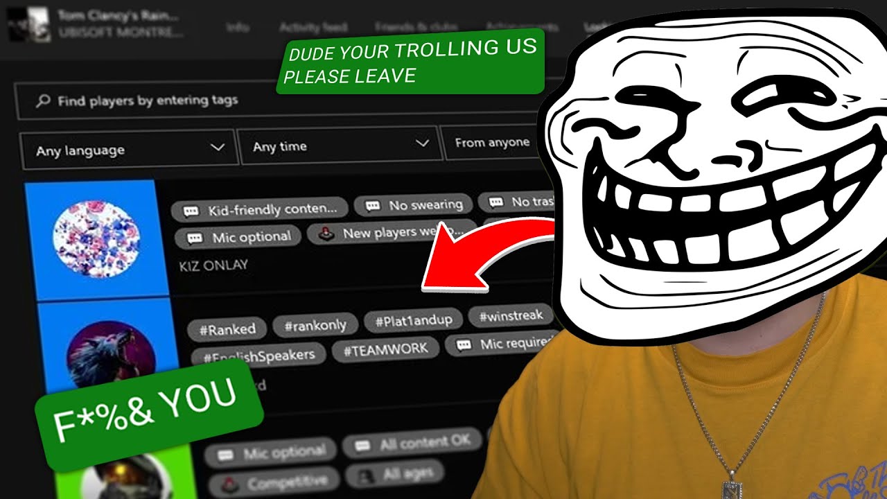 Trolling Xbox LFG in Rainbow Six Siege!
