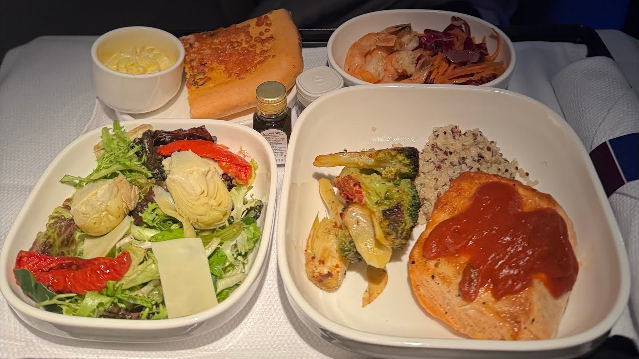 Понедельник с едой | Питание в бизнес-классе United Polaris ✈️🍽️