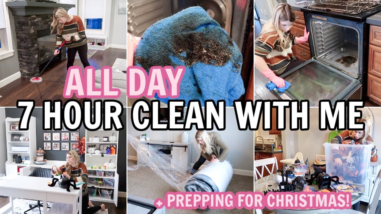 HUGE 7 HOUR CLEAN WITH ME | WINTER DEEP CLEANING MOTIVATION | MESSY HOUSE SPEED CLEANING ROUTINE
