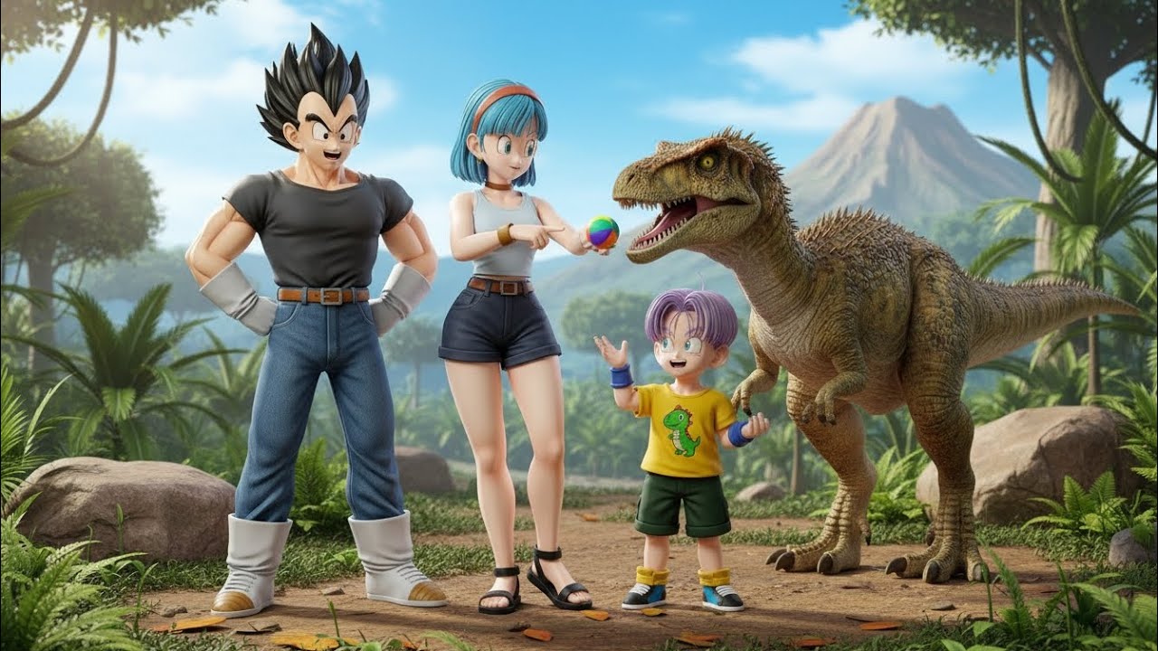 Vegeta’s Dinosaur Park Vacation Gone Wrong! 🦖🔥