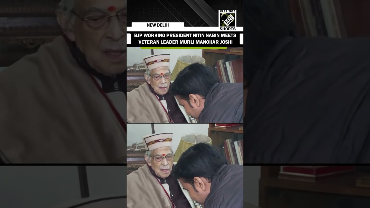 Newly appointed working President of BJP Nitin Nabin meets Veteren leader Murli Manohar Joshi