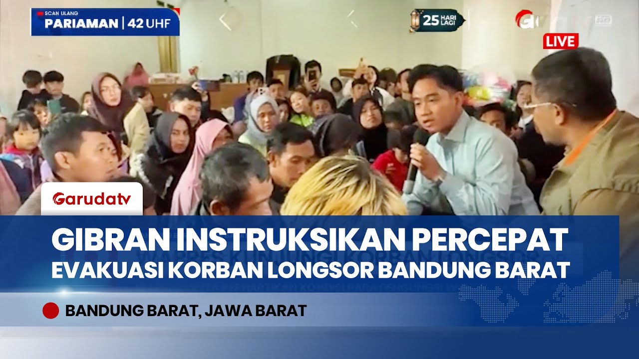 Wapres Gibran Tinjau Lokasi Bencana Longsor Bandung Barat