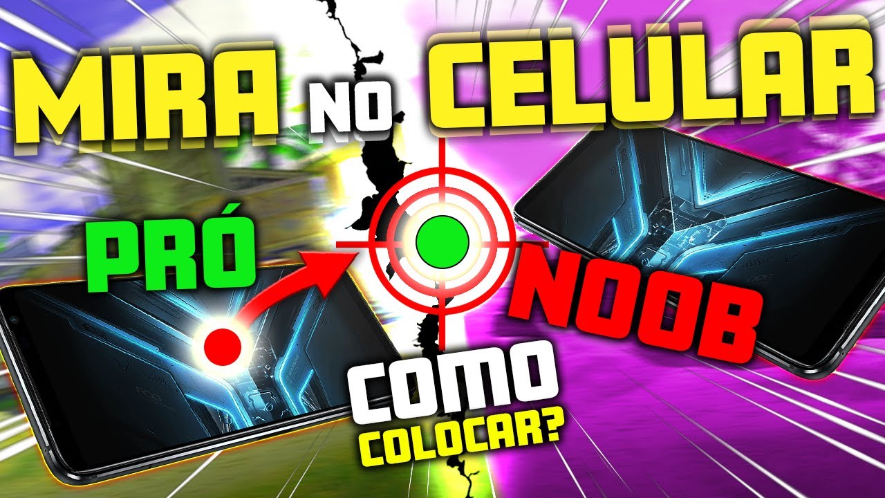 COMO colocar MIRA ou PONTO na TELA do CELULAR para COD MOBILE, FREE FIRE e PUBG? *DICAS e TRUQUES*