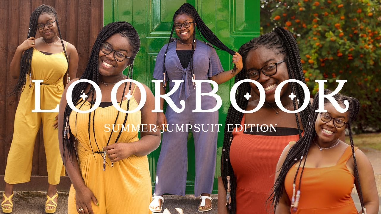 END OF SUMMER JUMPSUIT LOOKBOOK ft. Fulani braids with beads