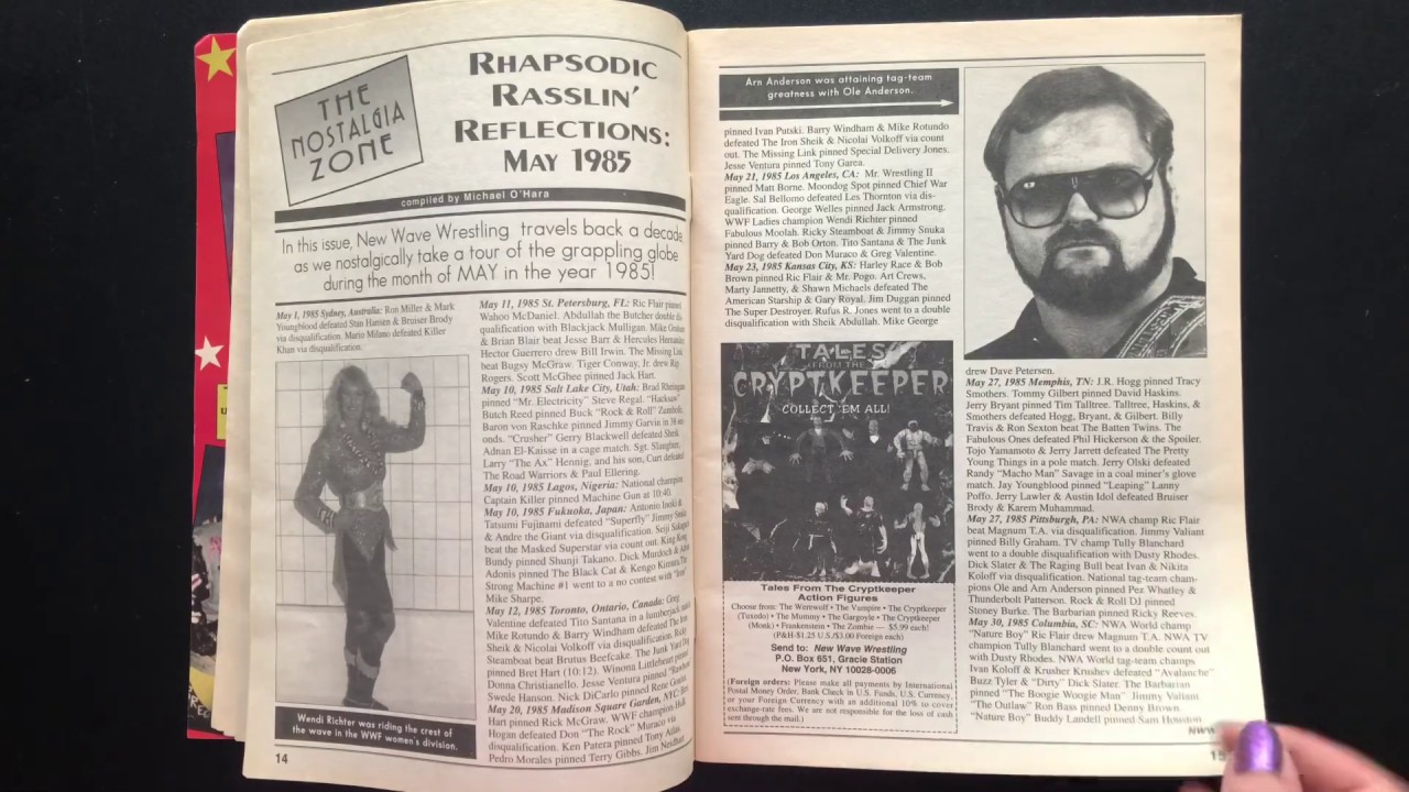 New Wave Wrestling Magazine - June 1995 ~ Silent Nostalgia