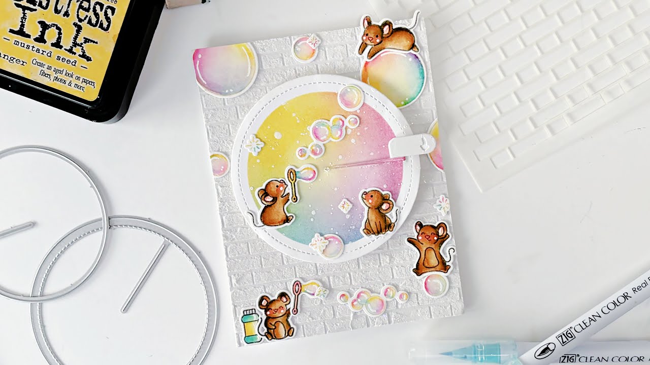 Interactive mixed media card with Samantha