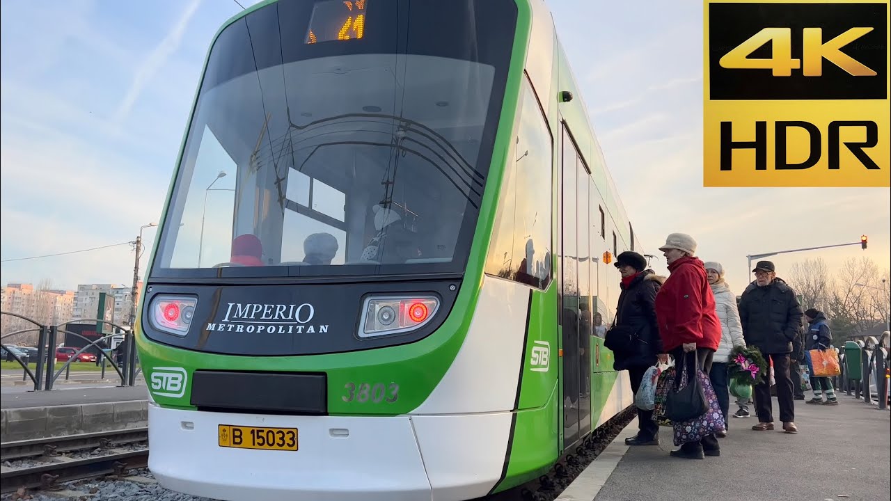 [4K 60fps HDR]STB Bucharest-New Tramways Astra Imperio Metropolitan on Line 41-Shot on iPhone 13 Pro