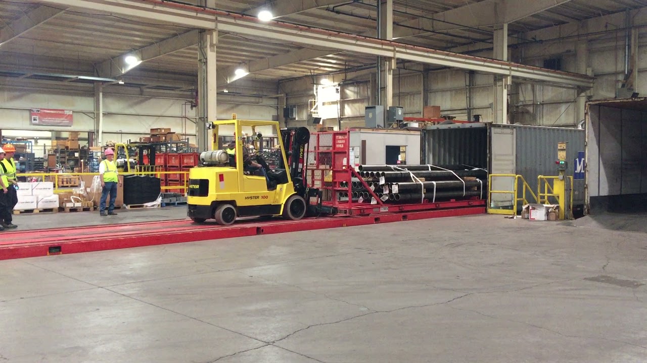 20+ Tons of Steel Pipe Containerized with the Mobile Transport Tray (MTT)