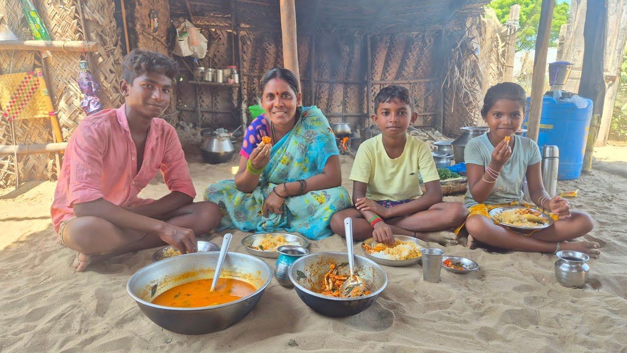 பல வகையான மீனில் செய்த மீன் குழம்பு நண்டு பொறியியல் அருமையான சாப்பாடு