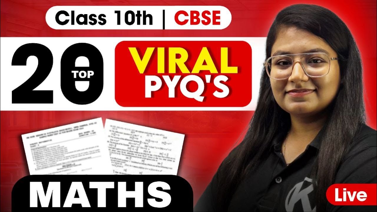 Maths Board 2026 🔥 | Top 20 PYQs You Must Do | LIVE Class 10th | Kelvin