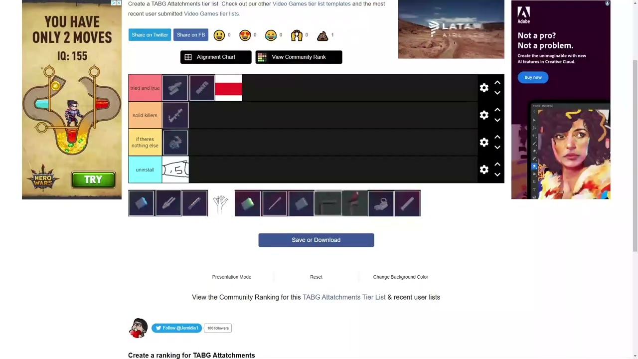 THE OFFICIAL TABG ATTACHMENTS TIERLIST 2022
