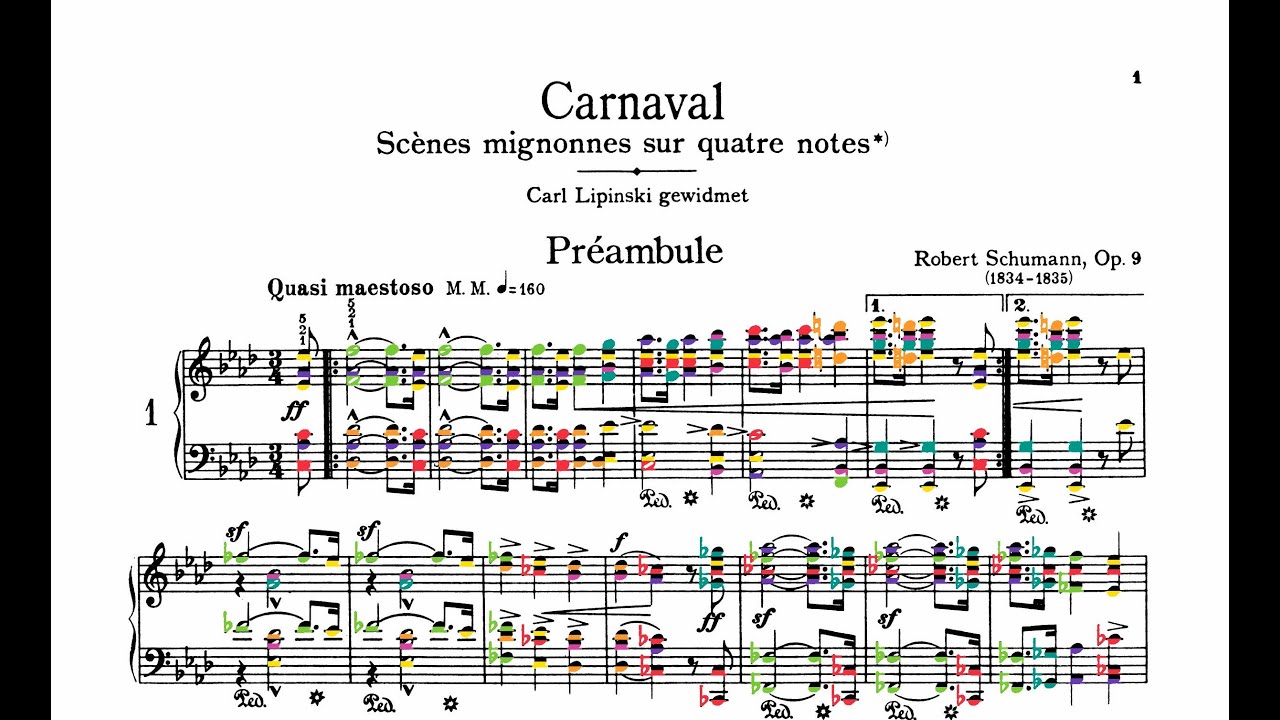 Schumann - Carnaval, Op. 9 in color (Giltburg)