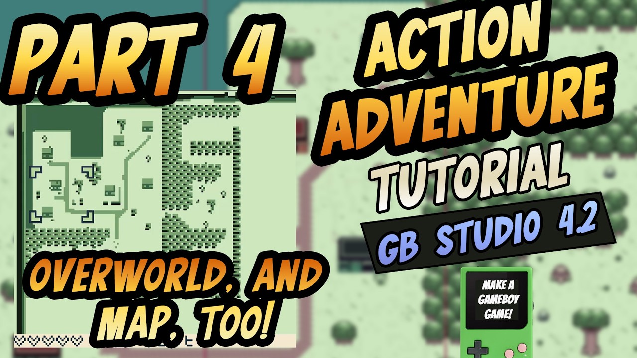 GB Studio 4.2 Action Adventure Tutorial - Part 4: Overworld, and World Map!
