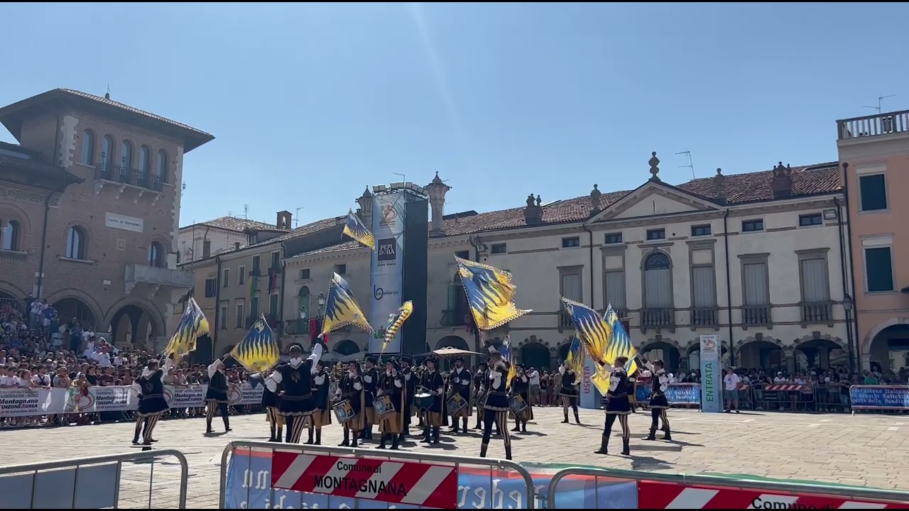 TENZONE AUREA MONTAGNANA 2023 GRANDE SQUADRA SBANDIERATORI E MUSICI BORGO SAN GIACOMO