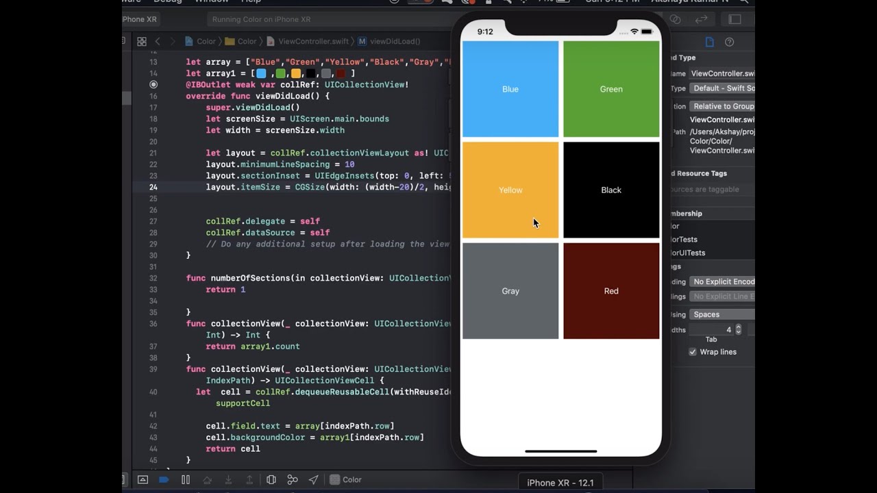 How to create a collectionView in swift