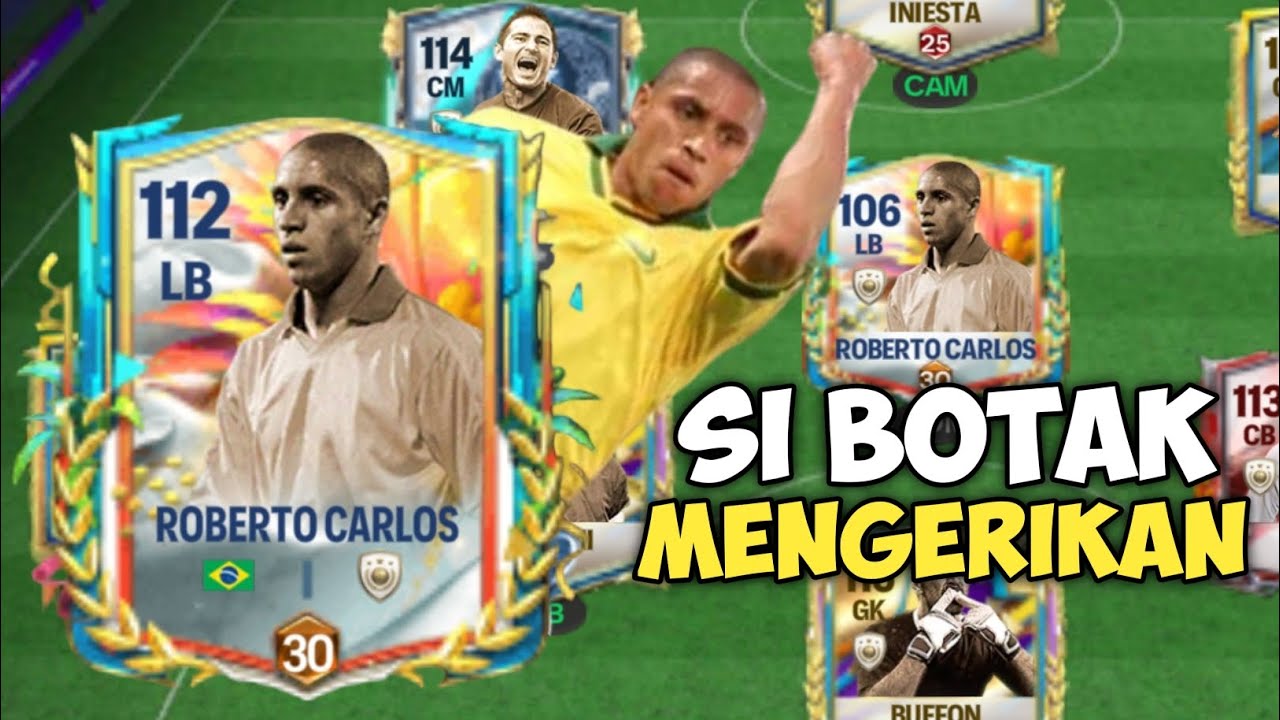 Roberto Carlos Tendangan Nya Kenceng Bangett Coyy - FC Mobile Indonesia 