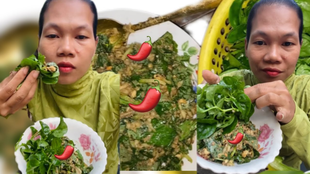 បុ  ក ត្រីក្រៀមជាមួយម្ជូរស្វាយ🌶️😋