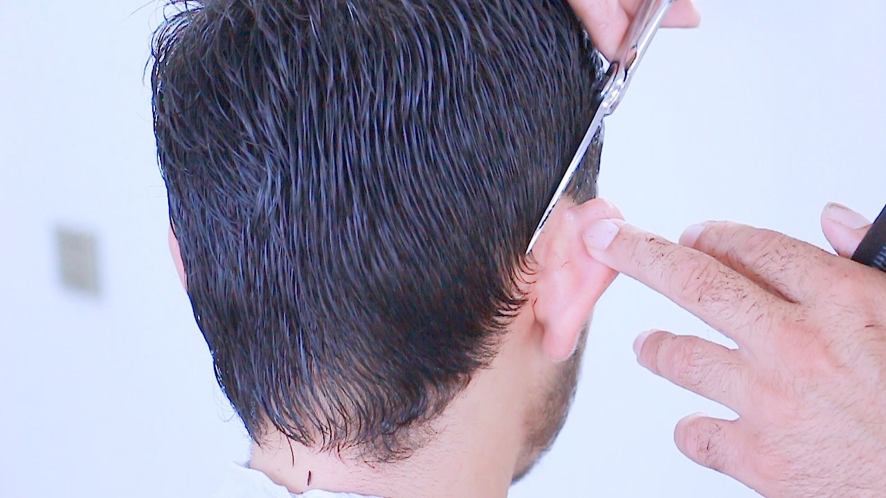 asmr haircut with scissors - hair cutting