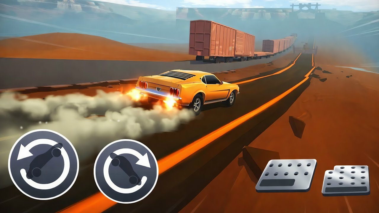 BEAT THE TRAIN HARD CHALLENGE STUNT CAR EXTREME SIMULATOR 3D GAME 