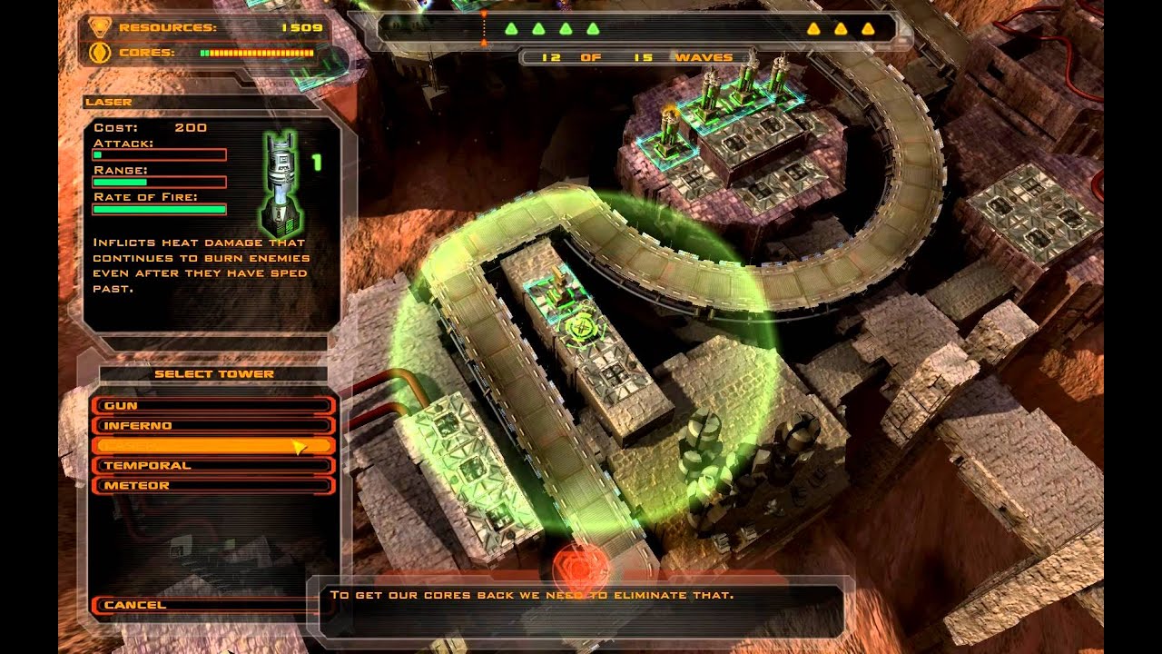 Defense Grid : Out of Fuel | Green Tower Only | Gold
