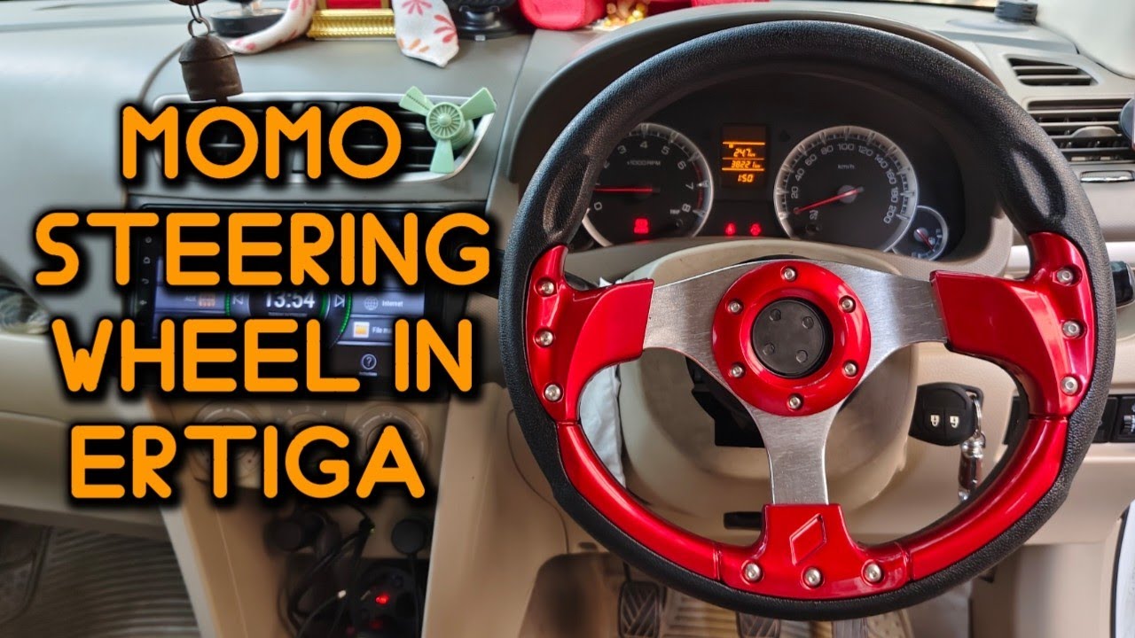 Racing steering wheel in ertiga old model #caraccessories #marutiertiga 