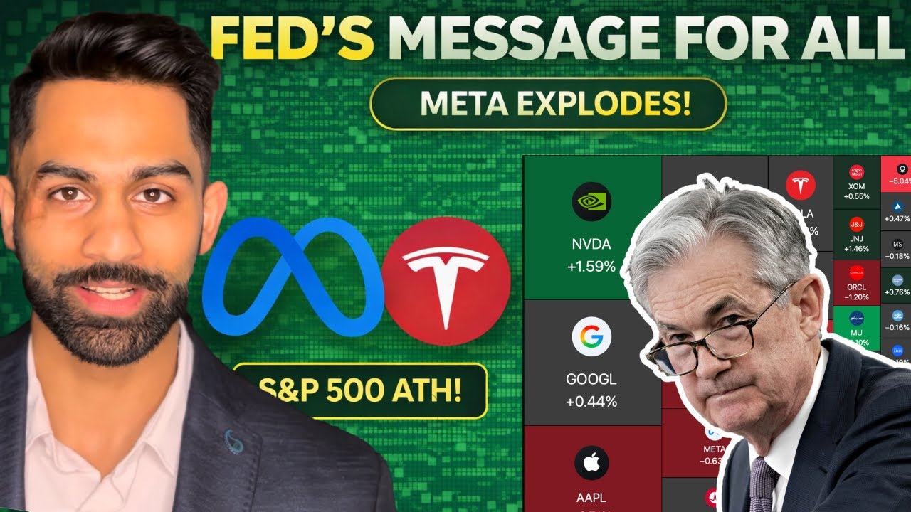 🚨 Urgent: Jerome Powell's MESSAGE!! META EXPLODES on Earnings!! TESLA's FIRST Decline in Revenue!!