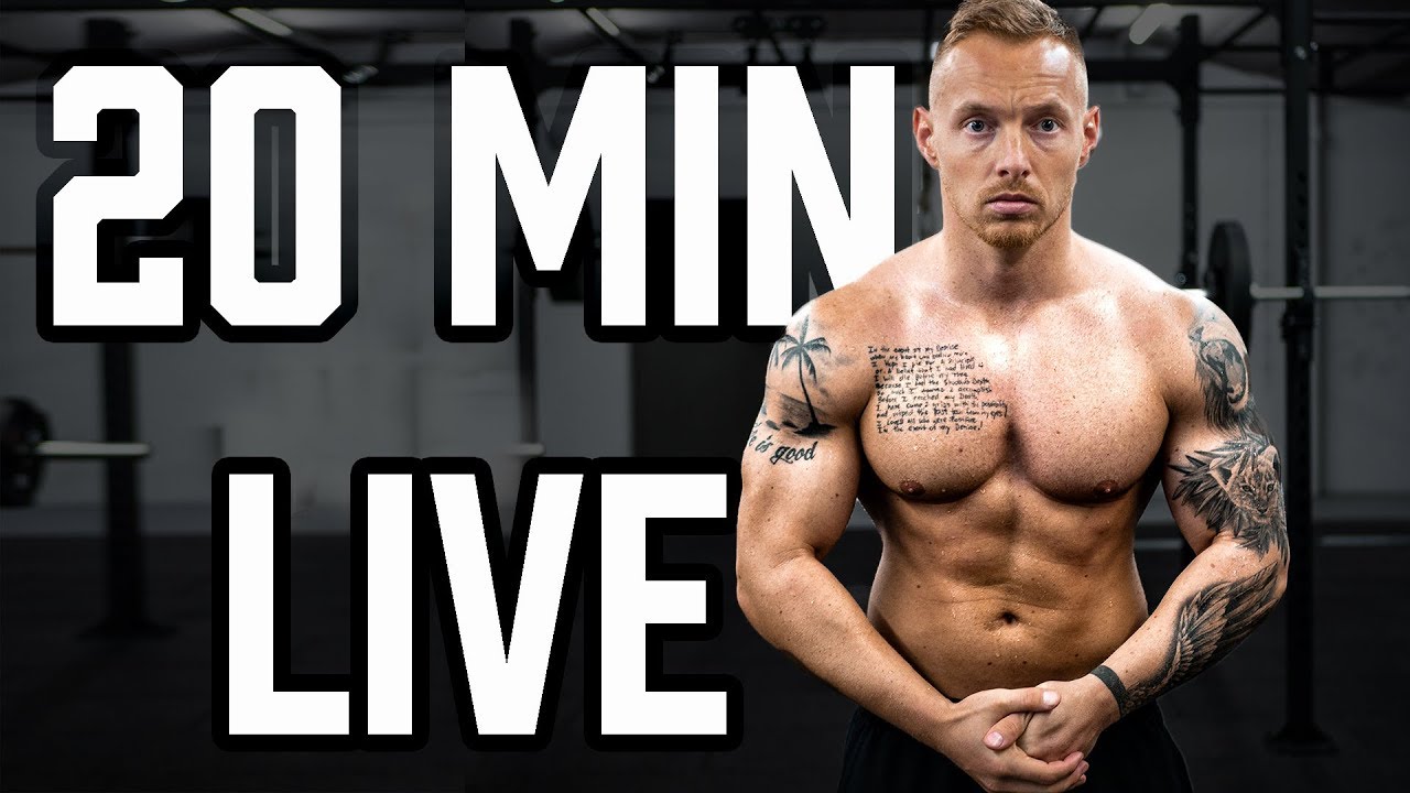 20 Minuten LIVE Ganzkörper Workout zum Mitmachen mit dem eigenen Körpergewicht für Zuhause