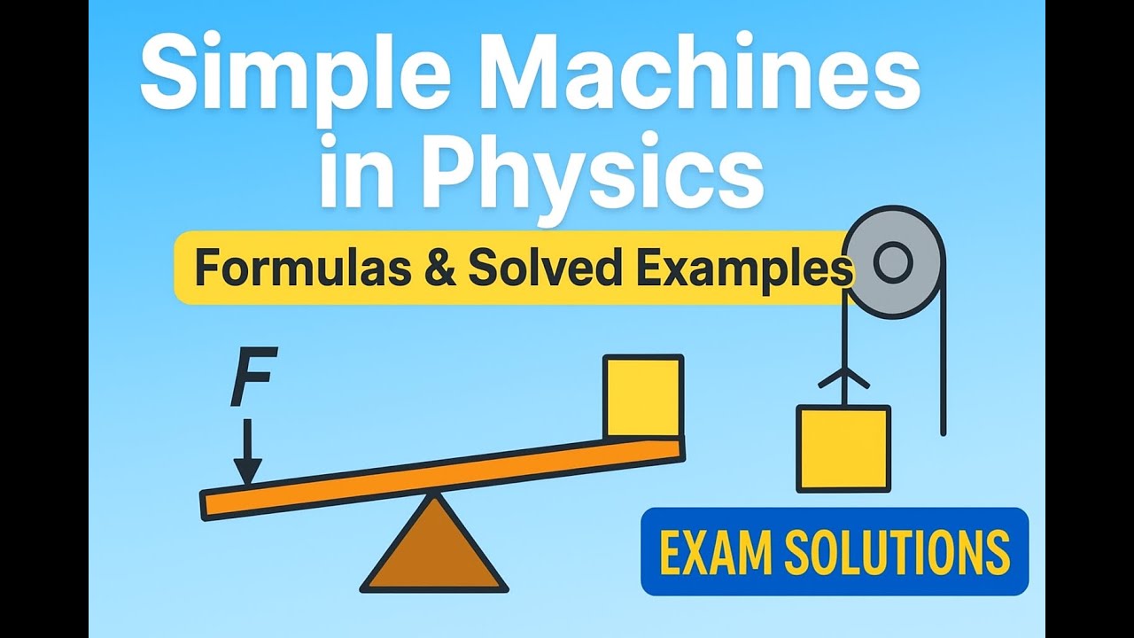 Simple Machines in Physics | Formulas, Principles, and Solved Exam Examples