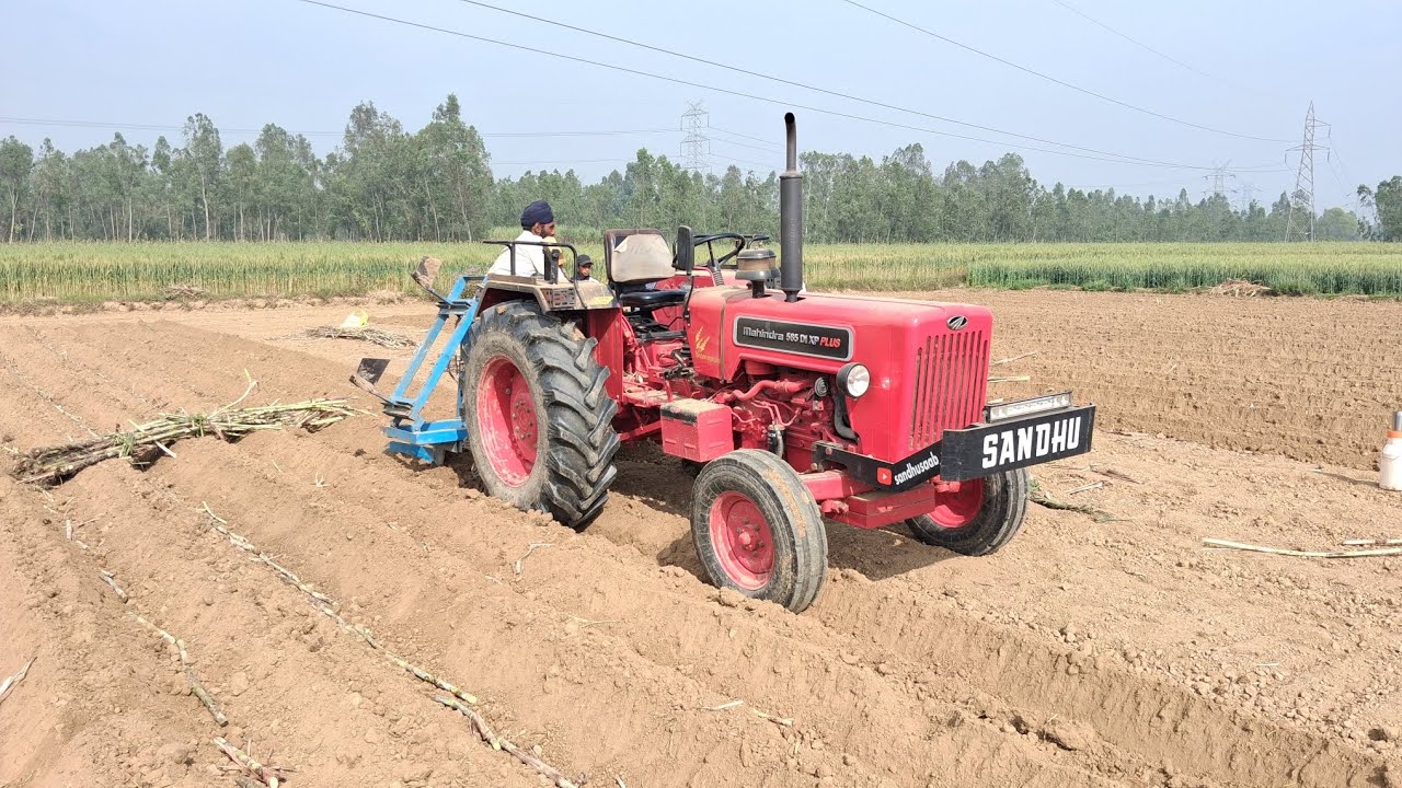 क्य गन्ना बोने का ये तरीका कितना कामयाब होता हैं|mahindra 585xp plus planting with lazer