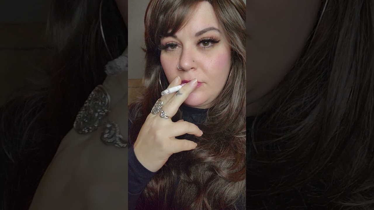 Smoking a Marlboro Light 100 #1980s  #cigarettes #sf # #girlsmoking #lipstick #marlboro #nicotine