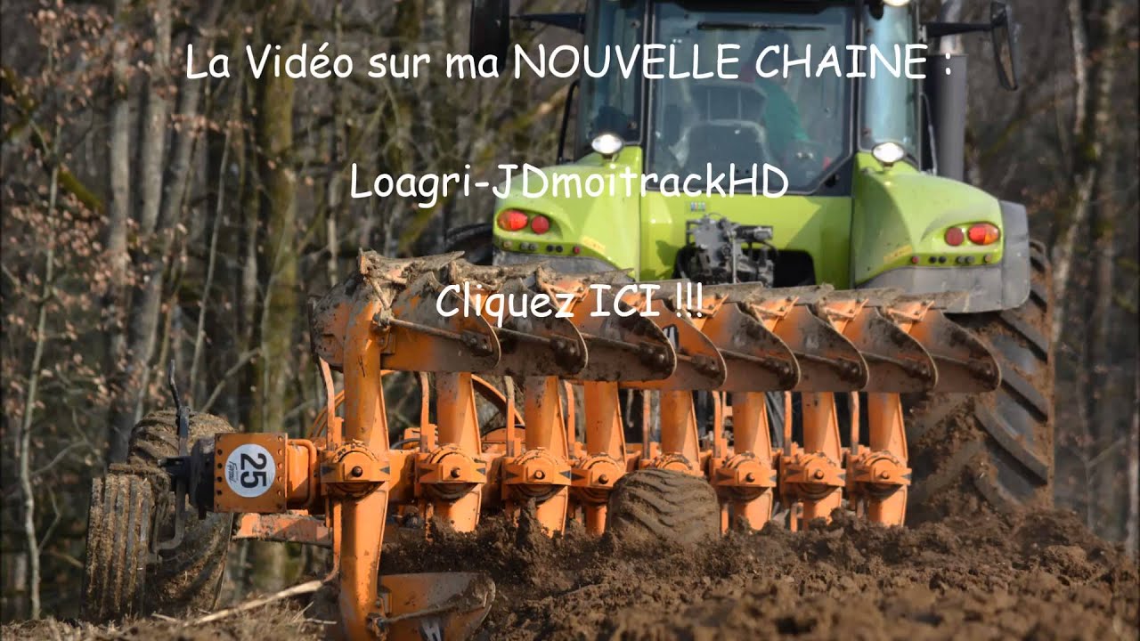 Claas Axion 850 with plough Huard, Ploughing in France !