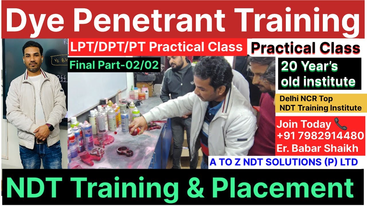 LPT DPT Practical Class Video | NDT Training & Placement |Free Full all Videos Available #ndtcourse 