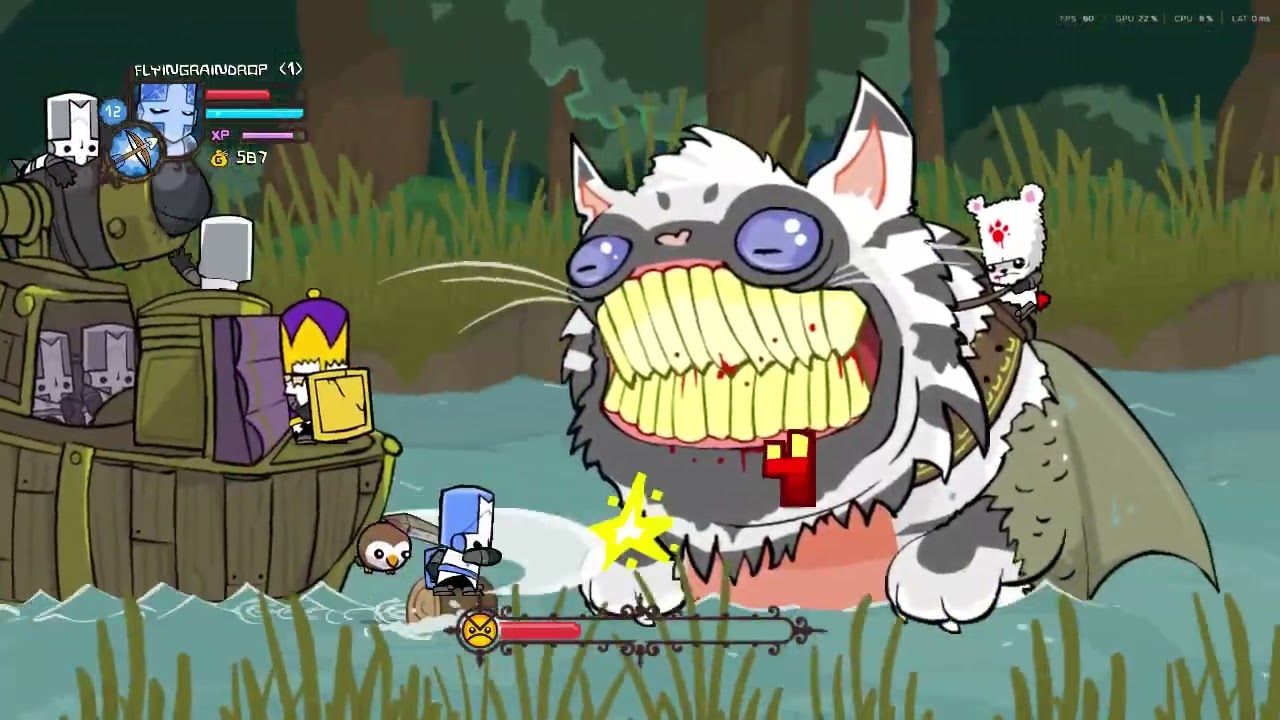 Castle Crashers gameplay as blue nghit