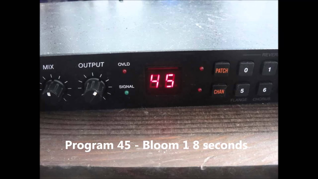 Alesis Midiverb II reverse reverb programs - Bloom, My Bloody Valentine