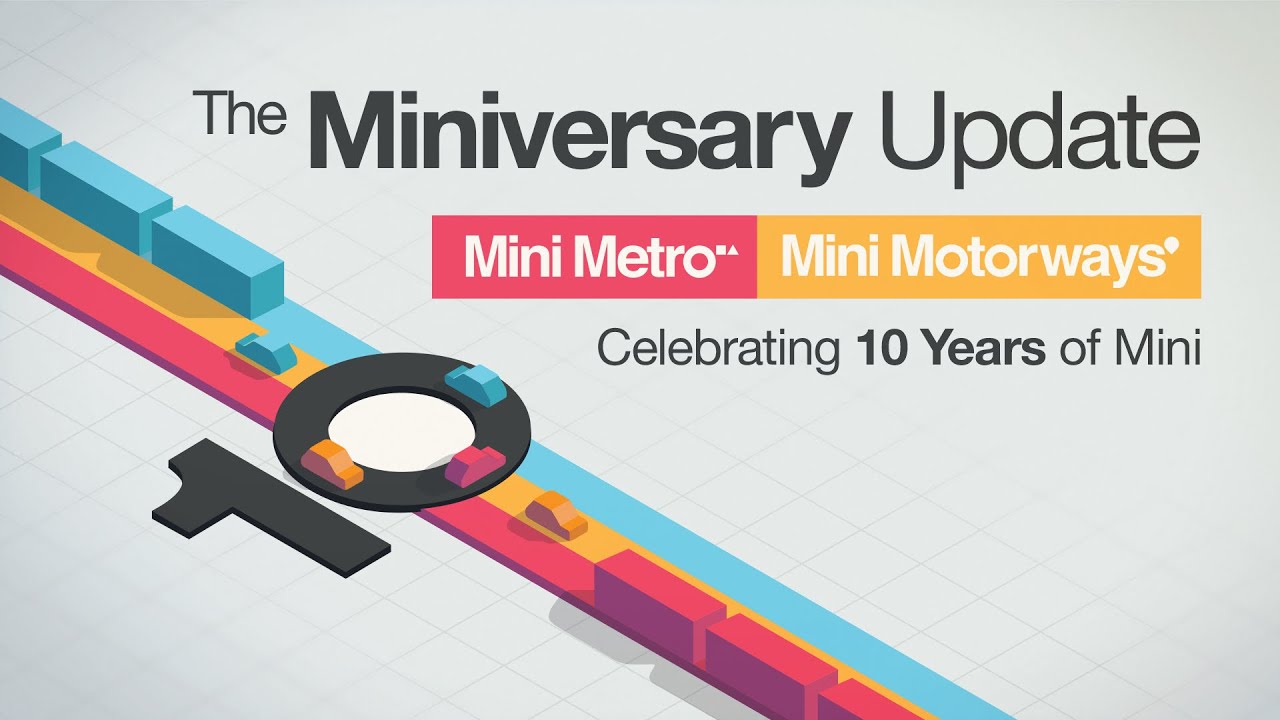 The Miniversary Update Comes to Mini Metro & Mini Motorways!